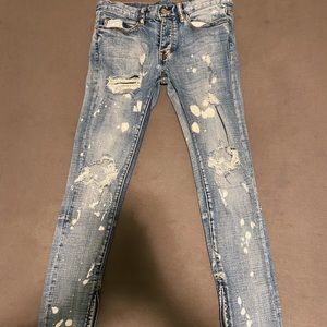 Ripped Zipper MNML Jeans